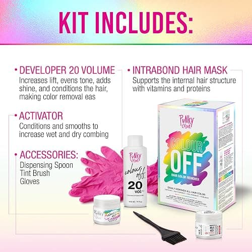Punky Colour Off Hair Color Remover Kit - Hair Dye Remover, Safely Removes Semi Permanent Dye, and Permanent Colors, Color Removers for Dyed Hairs thumbnail 3