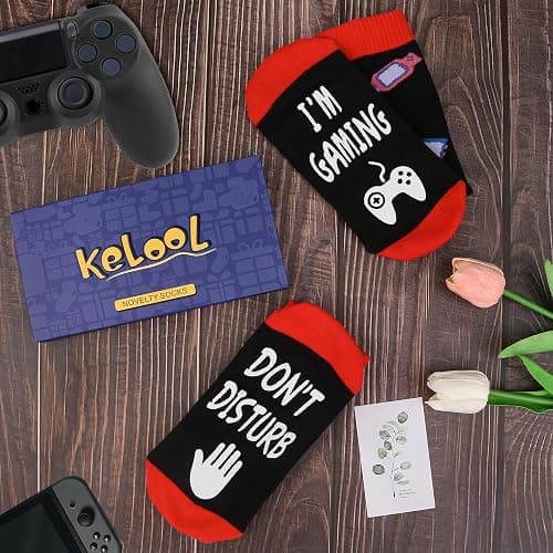 Kelool Do Not Disturb I'm Gaming Socks,Men Gifts for Men Teen Boys Dad Him Son Fathers,Valentines Christmas Stocking Stuffers thumbnail 8