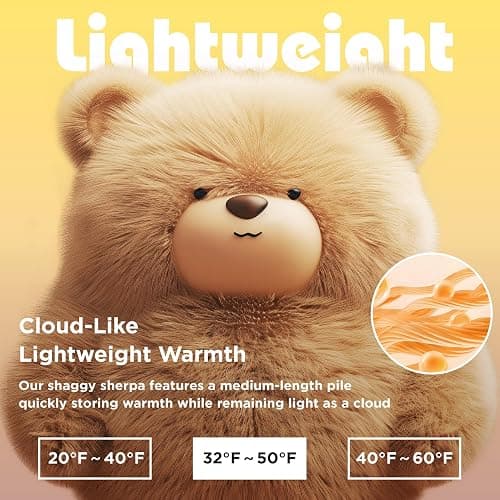 Bedsure Wearable Blanket Hoodie for Women Mom, Christmas Gifts for Men Dad, Giant Long Shaggy Sherpa Oversized Hooded Blanket thumbnail 3