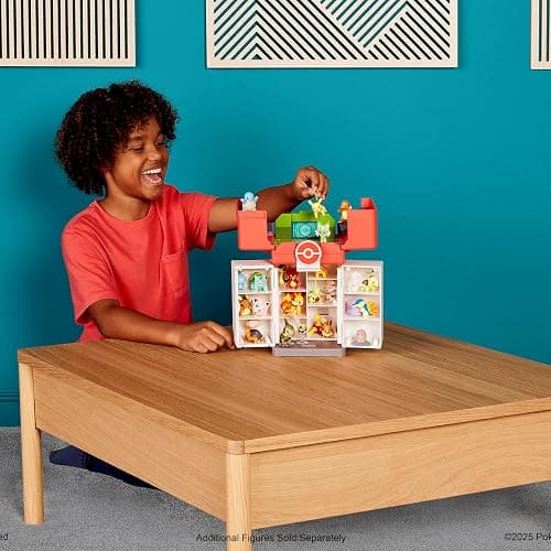 Jazwares Pokémon Play ‘N’ Display Case - Multi-Level Storage Unit with Rooftop Arena and Space for 35+ 2-Inch Battle Figures thumbnail 2