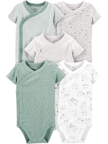 Simple Joys by Carter's unisex-baby 5-pack Side Snap Short-sleeve Bodysuit - Image 1