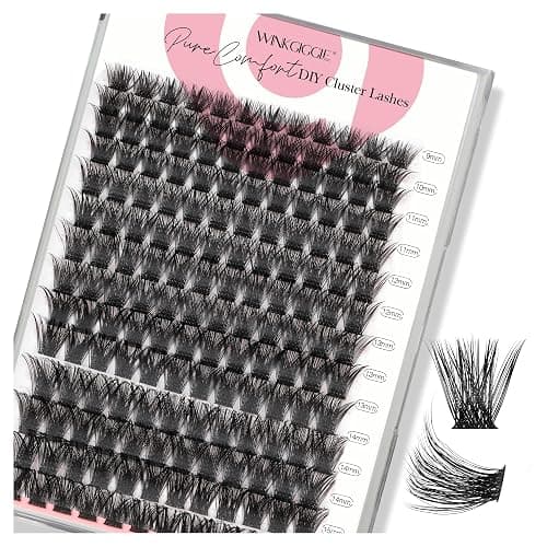 WINKGIGGLE Lash Clusters DIY Eyelash Extensions 56D Mega Volume, Individual Wispy Lashes Clusters for Home Application - 56D - Image 1