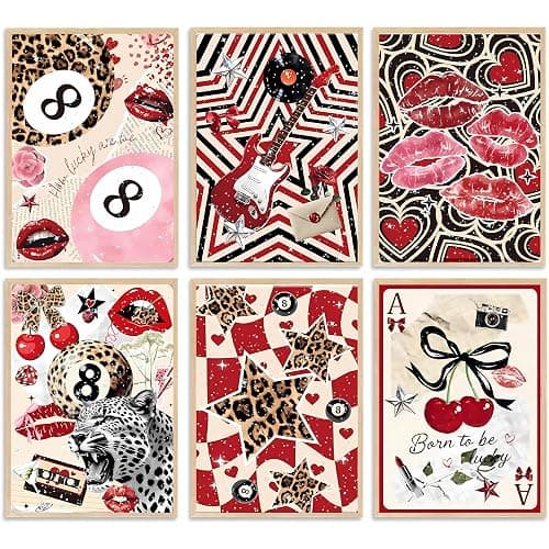 Leopard Diamond Art Kits for Adults, Diamond Painting Kits for Beginner DIY | 6 Pack Coquette Diamond Dots Round Full Drill Crafts for Gem Art Dot Art for Adults Home Wall Decor for Teens 5D Boy 12x16 in - Image 1