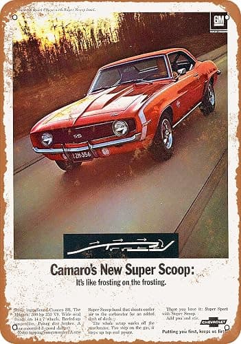 1969 Chevy Camaro SS vintage sign - Image 1