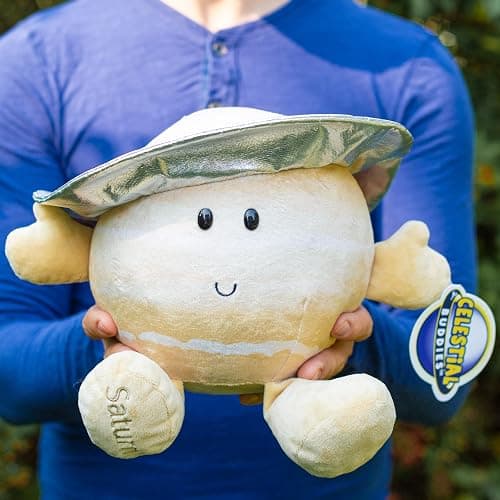 Celestial Buddies Saturn Buddy | 10" Soft Stuffed Plush, Embroidered Features, Fun Planet Facts Tag for Kids – STEM Learning, Educational Gift, Classroom & Homeschool Science Space Astronomy | 0+ thumbnail 4