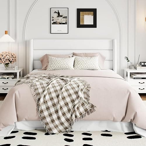 Allewie Full Size Velvet Lift Up Storage Bed, Modern Wingback Headboard, Hydraulic Support, No Box Spring Needed, White thumbnail 8