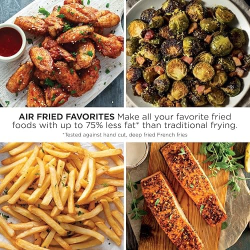 Ninja | Air Fryer | 4 QT Capacity | 4-in1 Roast, Crisp, Roast, Reheats, & Dehydrates | Dishwasher Safe Parts | Includes 20 Easy & Healthy Recipes | Compact | Grey | AF101 thumbnail 5