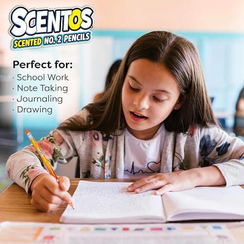 Scentos Scented Pencils for Kids - No. 2 Lead Pencils - Cute Pencil - For Ages 3 and Up - 24 Pack thumbnail 5