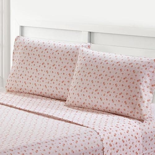 Modern Threads Silky Soft Microfiber and Wrinkle Free Sheets - Luxurious Microfiber Bed Sheets Includes Flat Sheet, Fitted Sheet with Deep Pockets, & Pillowcases Blush, Queen - Queen - Blush thumbnail 2