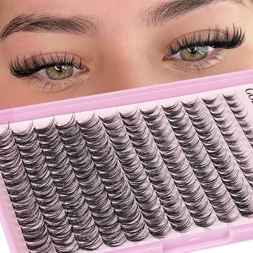 Goddvenus Lash Clusters Kit Wispy Lash Extension Kit Waterproof Lashes Clusters DIY Eyelash Clusters Kit with Natural Individual Eyelashes, Lashes Glue Bond and Seal and Lash Tweezers (D Curl 192pcs) thumbnail 5