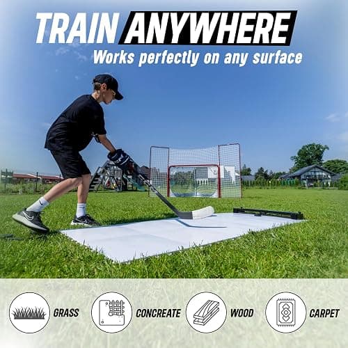 Better Hockey Extreme Dryland Flooring Tiles - Synthetic Ice Panels for Hockey, Professional Quality Training Aid for Shooting, Passing and Stickhandling thumbnail 5
