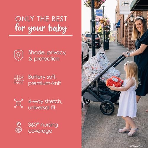 Milk Snob Original Disney 5-in-1 Baby Cover, Breastfeeding, Car Seat, Carrier, Stroller, High Chair, Shopping Cart, Canopy, Baby Shower Gender Neutral Gifts, Nursing Top (Pixar Cars) thumbnail 6