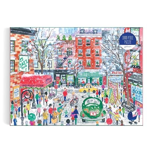 Galison Christmas in Greenwich Village – 1000 Piece Michael Storrings Jigsaw Puzzle Featuring Beautiful Artwork of The NYC Neighborhood in The Winter Time thumbnail 6