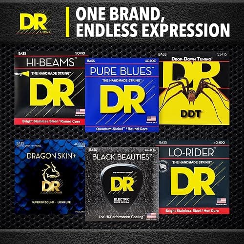 DR Strings Hi-Beam - Stainless Steel Round Core Medium 6 String 30-130 (MR6-130) thumbnail 8