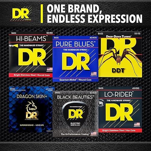 DR Strings Hi-Beam - Stainless Steel Round Core Medium 6 String 30-130 (MR6-130) thumbnail 9