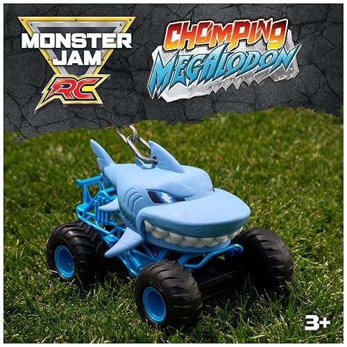 Monster Jam Chomping Megalodon RC Toy Monster Truck, 1:15 Scale | Remote Control Truck Toy, Chomping Action with Wheelies & Spins, Easy to Use Remote, Pretend Play Gifts for Kids Ages 4+ thumbnail 2