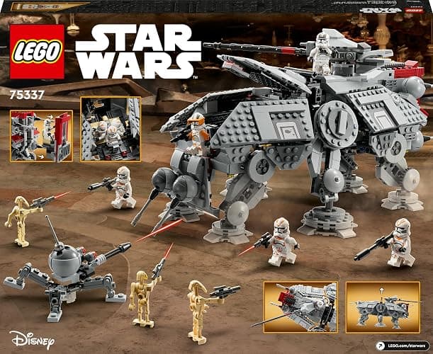 LEGO Star Wars 75337 AT-TE Walker Building Toy with 3 212th Clone Trooper Minifigures, plus Dwarf Spider & Battle Droid Figures - Gift for 9+ Year Old Boys & Revenge of the Sith Fans thumbnail 12