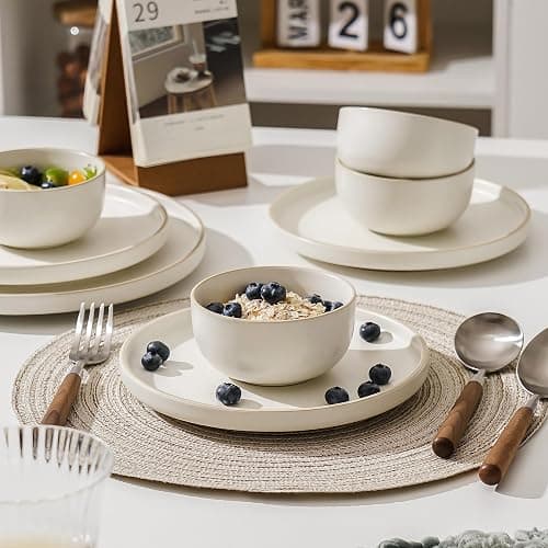 S&Q'S CERAMICS Ceramic Small Bowls for Kitchen, Set of 6, 9 ounces Small Ceramic Bowls for Condiments, Dipping, Side Dishes (Glazed Matte Off-White)… thumbnail 7