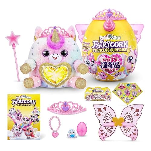 Bizak Rainbocorns Fairycorn Princesses, Egg with 35+ Different Surprises to Open and Discover, Includes Wings, Tiara, Magic Wand, Slimy Surprises and More (62369281) thumbnail 8