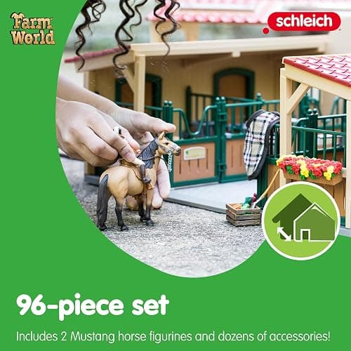 Schleich Farm World - 96PC Riding Center with 2 Horse Figurines, Rider Figure, and Accessories - Screen Free, Realistic Farm Animal Toys for Girls and Boys - Kids 3+ | 42195 thumbnail 4
