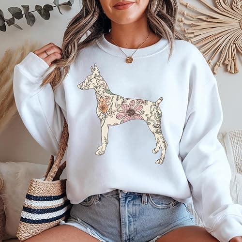 LOVELYPOD Personalized Dog Mom Wildflower Sweatshirt, Dog Breed Sweatshirt for Women, Dogs Lovers thumbnail 5
