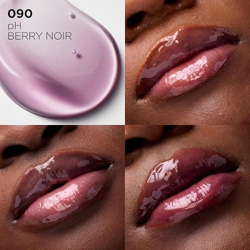 L'Oreal Paris Plump Ambition pH Hyaluron Lip Oil, Color Shifting Lip Tint with 24HR Hydration, Volumizing Shine and Lasting Color, 090 pH Berry Noir thumbnail 2