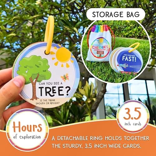LMC Products Children's Scavenger Hunt | Toddler Activities | Games for 2, 3 Year Old's & Up | Kids Educational Scavenger Hunt Cards (Outdoor Edition) thumbnail 5