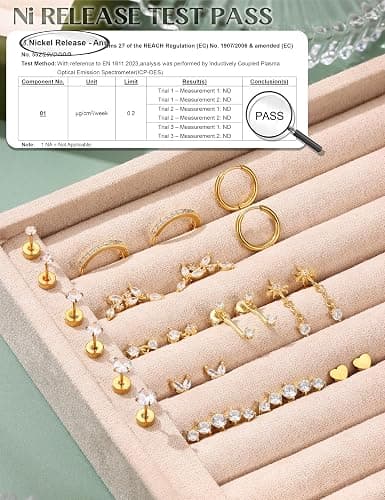 LOLIAS Hypoallergenic Flat Back Earrings-Cartilage Earring Stacks-Surgical Steel Earrings for Sensitive Ears - Small Stainless Steel Flatback Stud Hoop Earring Sets for Helix Tragus Conch Daith Multiple Piercing Jewelry Trendy thumbnail 5