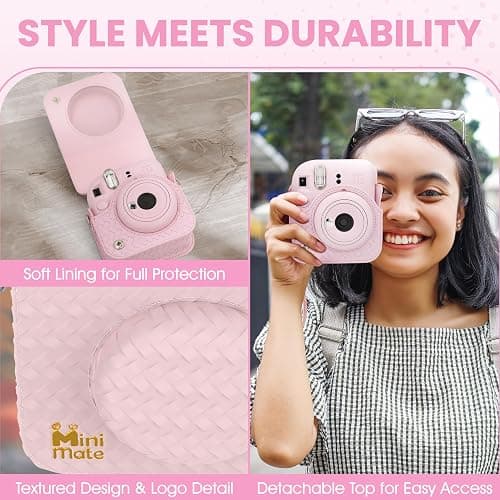 Fujifilm Instax Mini 12 Instant Camera Blossom Pink + Minimate Custom Designed Case + Fuji Instax Film 10 Sheets & Photo Album thumbnail 6