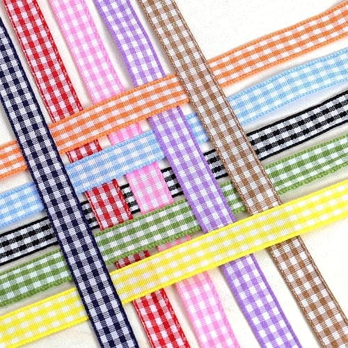 Sdfvsdg 10 Color 100 Yards Gingham Ribbon Variety Pack 3/8" X 10 Yards/Roll Spring Easter Plaid Assortment Ribbon Set for Gift Wrapping Crafts Bows Hair Bows Holiday Decoration thumbnail 4