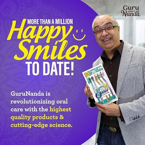 GuruNanda Butter On Gums Toothbrush, ADA Accepted, With 8000+ Ultra Soft Softex Bristles for Sensitive & Receding Gums, Perfect for Whiter Teeth, 6 Ct thumbnail 7
