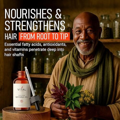 Vital Strands Batana Oil for Hair Growth – 100% Pure & Organic Botana Oil from Honduras – Strengthens, Thickens & Restores Natural Hair – Cold Pressed Raw Scalp & Hair Treatment for Men & Women – 60ml thumbnail 2