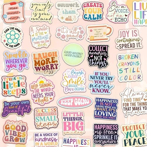 You've Got This by Puraesla - 300Pcs Holographic Motivational Stickers Positive for Vision Board, Affirmation Sticker Pack for Water Bottles, Journalds, Notebooks,Daily Positivity Quote for self Care thumbnail 4