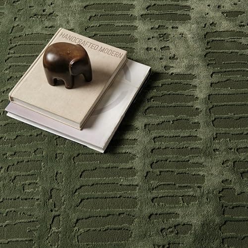 Revival Rugs Shell 6'7"x9' Washable Area Rug for Living Room Bedroom - 100% Recycled Oeko-TEX Certified, Medium Pile, Green thumbnail 4