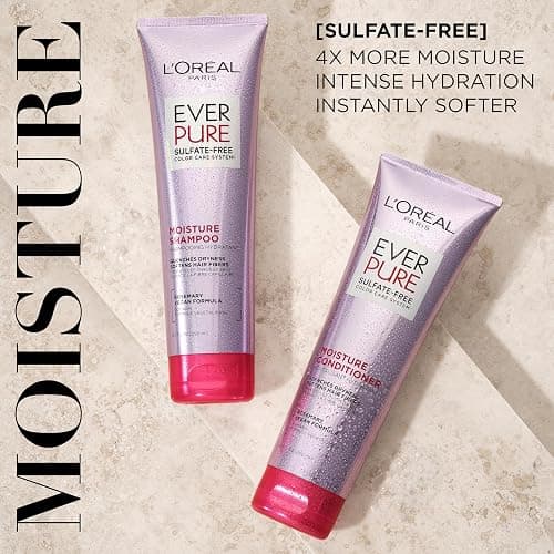 L'Oreal Paris Moisture Sulfate Free Shampoo and Conditioner Set, Hair Care for Color-Treated Hair with Rosemary Botanicals, EverPure, 1 Kit thumbnail 2
