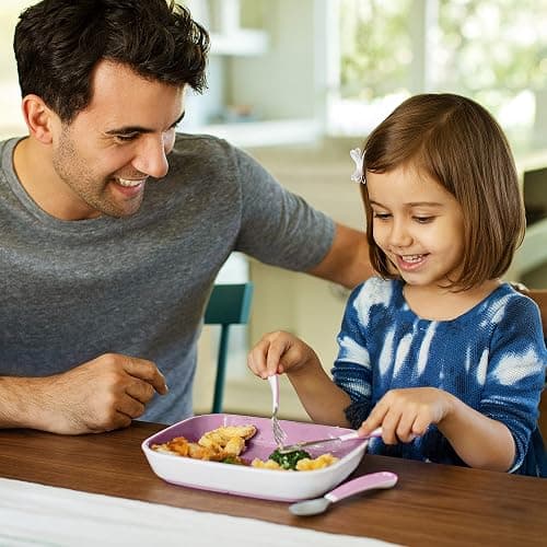 Munchkin® Splash™ Toddler Fork, Knife and Spoon Utensil Set, 6 Pack, Pink/Purple thumbnail 2
