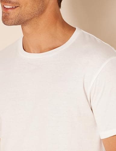 Amazon Essentials Men's Cotton Crew Neck Undershirts, Versatile Soft Basics, Pack of 6 thumbnail 5