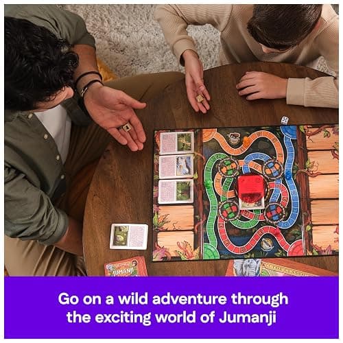 Spin Master Games, Jumanji 30th Anniversary Edition, The Classic Thrilling Adventure Family Board Game Based on The Action-Comedy Movie, Updated Jungle Challenges, 2-4 Players, for Ages 6 & Up thumbnail 3