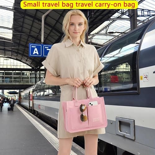 ZHMO Canvas Tote Bag for Women,Women's Bags Crossbody Bags Work Laptop Tote Bag Large Handbags Purse for Travel Nurse Teacher thumbnail 8