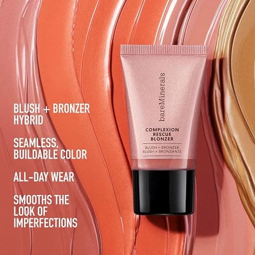 bareMinerals Complexion Rescue Liquid Blonzer, Blush & Bronzer Hybrid, Bronzer Blush for a Sun-Kissed Glow, Buildable Face Bronzer & Blush for Cheeks, Gel-Cream, Vegan thumbnail 5
