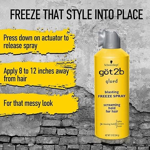 Got2b Glued Blasting Freeze Hairspray, 12 oz, Pack of 2 - Freeze Hairspray - 12 Fl Oz (Pack of 2) thumbnail 3
