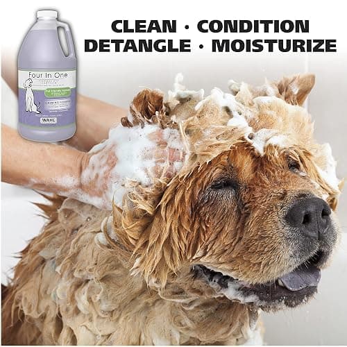 Wahl USA 4-in-1 Calming Pet Shampoo for Dogs, Lavender Chamomile, 64 oz | Half Gallon Shampoo For Multi-Dog Families To Clean, Condition, Detangle, And Moisturize Fur During Bath - Model 821000-050 thumbnail 2