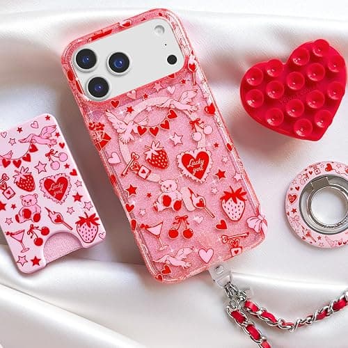 VELVET CAVIAR Case for iPhone 17 Pro | Compatible with MagSafe | 10ft Drop Tested | Protective Valentine's Day Cases | Be Mine Glitter thumbnail 9