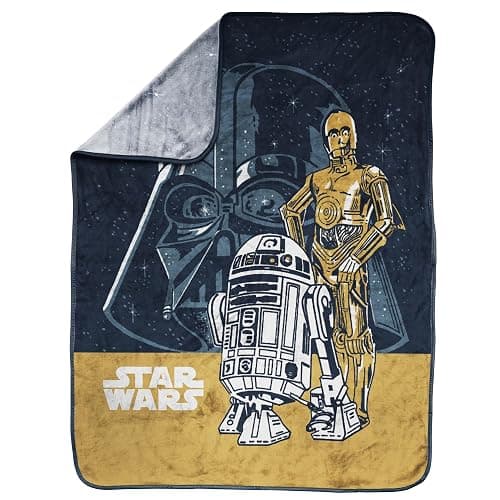 Jay Franco Plush Throw Blanket – Soft & Cozy Fleece Throw for Bedroom & Couch Décor, Official Licensed Product, Multi - Star Wars, 40x50 - Travel Blanket thumbnail 4