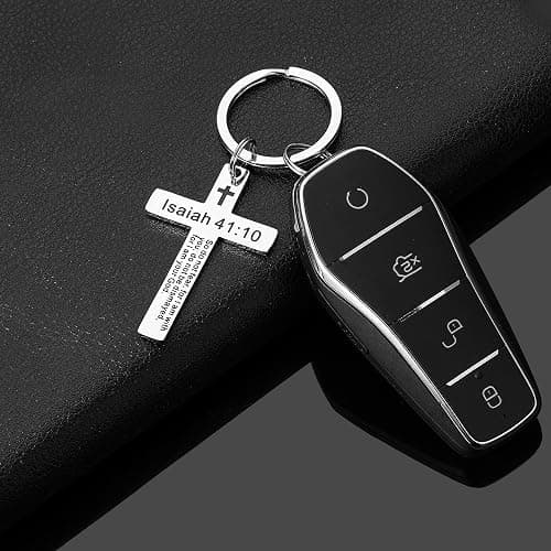 Ldurian Bible Verse Keychain Christian Cross Keychain for Women, Cross Key Chain for Men Religious Scripture thumbnail 6