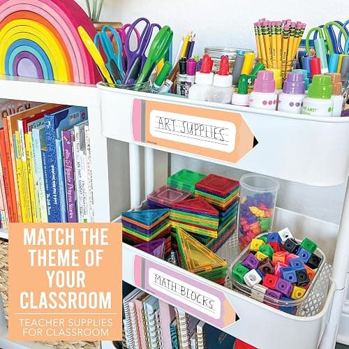 Hadley Designs Desk Name Tags for Classroom - 36 Student Desk Name Plates for Classroom Decor, 9x3 Pastel Nametags Cubby Labels Teacher Supplies, 1st 2nd 3rd Grade Kindergarten Preschool Must Haves thumbnail 4