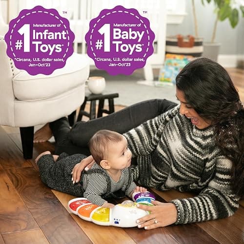 Baby Einstein Glow & Discover Light Bar Musical Toy, Activity Station, Sitting Up and Tummy Time Toy, Color and Animal Learning Toy, Infant Ages 3 Months+ thumbnail 5