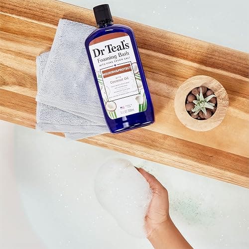 Dr Teal's Foaming Bath with Pure Epsom Salt, Nourish & Protect with Coconut Oil, 34 fl oz (Pack of 4) thumbnail 5
