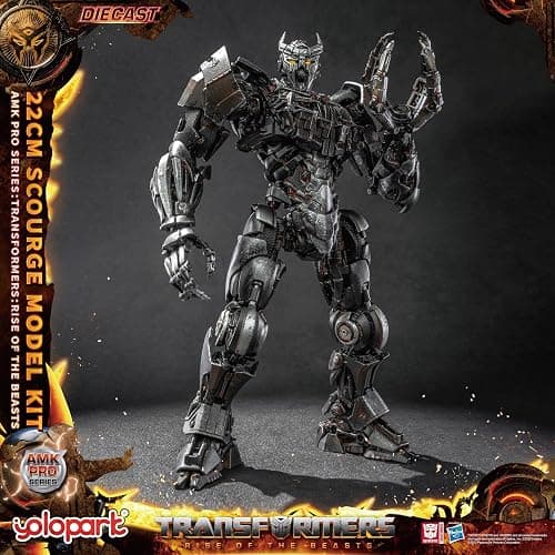 YOLOPARK Transformers AMK PRO Scourge Action Figure, 8.66 Inch Rise of The Beasts Transformers Toy with Magnetic Control LED,Highly Articulated Collectible Model Kit for Ages 15 and Up,No Converting thumbnail 8