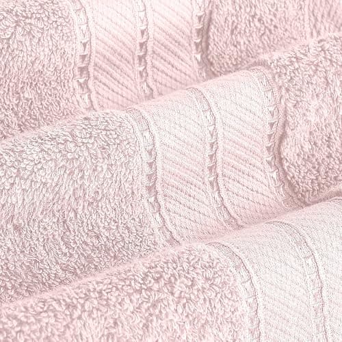 Modern Threads - Spun Loft 6-Piece 100% Combed Cotton Towel Set - Bath Towels, Hand Towels, & Washcloths - Super Absorbent & Quick Dry - 600 GSM - Soft & Plush, Blush thumbnail 5